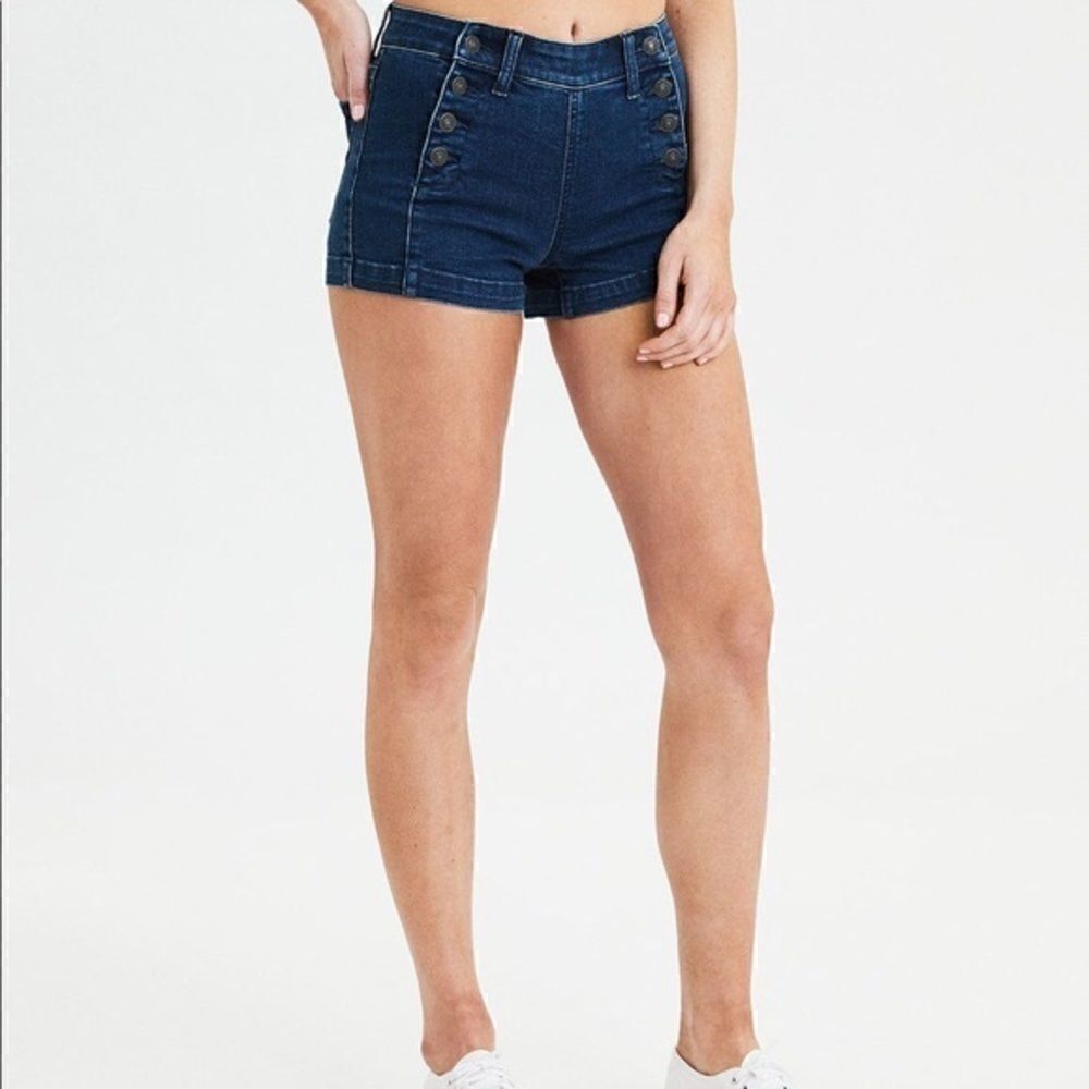 EUC VINTAGE AMERICAN EAGLE SAILOR JEAN SHORTS 6